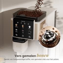 CIARRA CBSACM-D6 - Pistonmachine met Koffiemolen en Melkopschuimer - Halfautomatische Espressomachine met Touchscreen - 15 Bar Drukpomp – Voor Espresso, Cappuccino, Latte en Americano — thumbnail 5