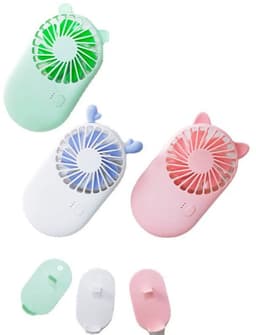Draagbare mini-ventilator voor reizen en kantoor, oplaadbare USB-bureauventilator met 3 standen voor de zomer — thumbnail 4