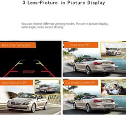USB Dashcamera - Zwart - 10,2 cm (4 inch) - Drie Camera's met 1080P Resolutie - Voor Auto's — thumbnail 4