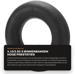 Dailygoods- Binnenband 4.10/3.50-5 - Hoge prestaties - Veilig rijden - Binnenband voor trolleys - Binnenband voor grasmaaiers - Duurzaam materiaal - Buitenband — thumbnail 1