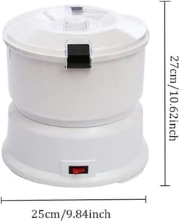 Elektrische Aardappelschiller - Groentesnijder Keukenmachine - Efficiënt Groenten Schillen - Handsfree Bediening Met Knop - 1 kg Capaciteit - Wit — thumbnail 3