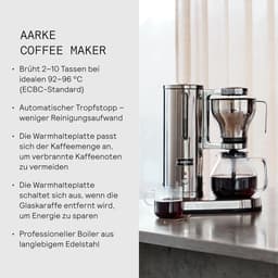 Koffiezetapparaat - Filterkoffie machine - Verse koffie zetten - Druppelvrije schenktuit - 125 Liter - Staal — thumbnail 5