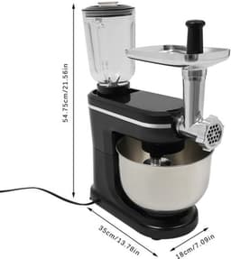 Keukenmixer – Keukenmachine – Mengmachine – Mixer – Deegmixer – Zwart – 700W Motor – 6 Liter Mengkom — thumbnail 3