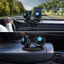 Solidchoice - Dubbelzijdige Auto Ventilator met 360 Graden Rotatie — thumbnail 5