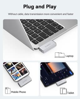 Externe SSD - Draagbare Opslag - Snelle Data Transfer - Compact Ontwerp - 2 TB - Zwart — thumbnail 5