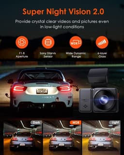Dashcam - Autocamera Video - Veilige Rit - 4K Resolutie - 2 Inch Display - Blauw — thumbnail 4
