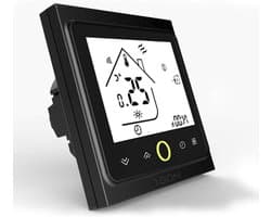 Smart Thermostaat - Temperatuurregelaar - Verwarming Regelen - App Bediening - 95-240 V - Zwart