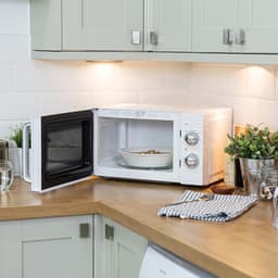 Magnetron 17L - Oven Keukenapparaat - Snel Eten Opwarmen - Compact Design - 700 Watt - Wit — thumbnail 4