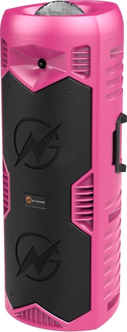 N-GEAR LGP5150 - Bluetooth Speaker - Karaoke Set met Microfoon - Party Box met RGD LED Licht - Knal Roze — thumbnail 2