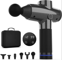Massage Gun - Deep Tissue – Spier – Nek - Rug - Massager - 6 Snelheden & 6 Massage Hoofden - Professionele Elektrische Spier Gun — thumbnail 1