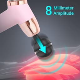 Massagepistool met verwisselbare koppen en 20 intensiteitsniveaus voor spierstimulatie en ontspanning — thumbnail 4