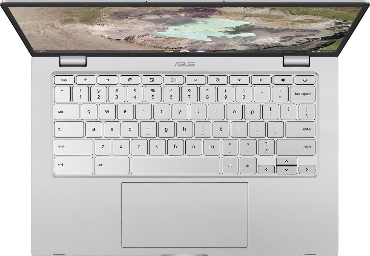 ASUS Chromebook C425TA-H50334 Intel® Core™ m3 m3-8100Y 35,6 cm (14") Full HD 4 GB LPDDR3-SDRAM 128 GB eMMC Wi-Fi 5 (802.11ac) ChromeOS Zilver — afbeelding 1