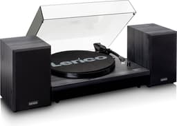 Lenco Platenspeler met Bluetooth - Twee externe Speakers - Auto-stop - LS-301BK - Zwart — thumbnail 1