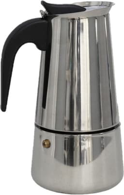 Zilveren percolator / espresso koffie apparaat voor 9 kopjes RVS - Koffiezetapparaat - Koffiezetter voor camping/caravan - Cafetiere — thumbnail 1