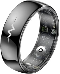WizBay Premium Select® FlashSense Smart Ring – Glucose & ECG Meting – Gesture – Hypoallergeen – Waterdicht IP68 – Dames & Heren – Oplaadcase – Slaap, O2, Bloeddruk, Hartslag & Sportmonitoring - Zwart #10 — thumbnail 1