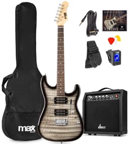Max GigKit Elektrische gitaar 4/4 - Met 40 Watt versterker en accessoires - Zwart — thumbnail 1