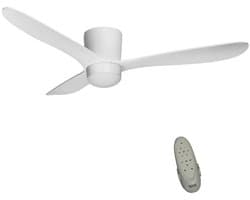 Freelight - Plafondventilator Aeolus Cetus Eco Wit incl. Lamp & Afstandsbediening Ø 132 CM