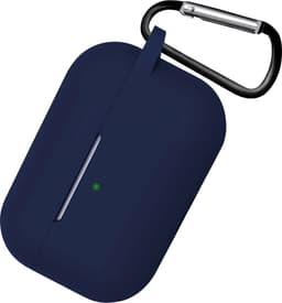 Hoesje - Geschikt voor Apple AirPods 3 - met Clip - Siliconen Hoes - Silicone Case Cover - Marineblauw — thumbnail 4