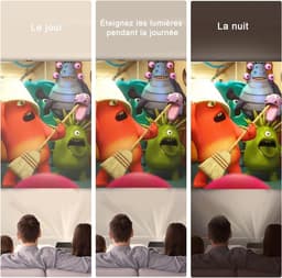 Draagbare Beamer ondersteunt 4K 170 inch Full HD thuisbioscoop 500 Ansi lumen wifi-Bluetooth-projector met populaire zoekwoorden toegevoegd Jumbotron Beamer. — thumbnail 5
