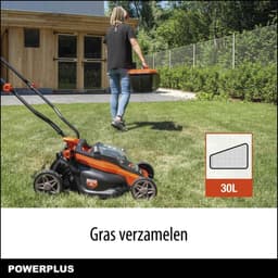 Dual Power Accu-grasmaaier POWDPGLWS1 - 20 V, 340 mm Ø grasmaaier, met accu en lader, met 30 L grasopvangbak en achteruitworp — thumbnail 3