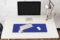 Muismat - Muismat xxl - Mousepad - Muismat blauw - Blauw - Effen - Muismat xl - Gaming muismat - 90x30 cm - Bureau onderlegger - Bureaumat - Muismat xxl blauw - Muismatten — thumbnail 4