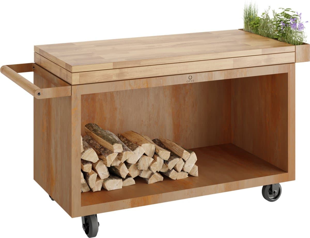 OFYR Mise en Place Table Corten 135 PRO Teakhout — afbeelding 1