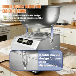 Deegmachine Elektrisch - Brood Mixer - Deeg Bereiden - Krachtige Aluminium Motor - 8kg Capaciteit - Zilver — thumbnail 4