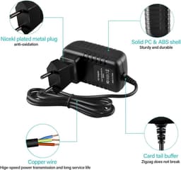 Guy-Tech AC-adapter compatibel met Seagate STDT2000100 STDT3000100 STDT4000100 STDT5000100 2TB 3TB 4TB 5TB Backup Plus Desktop externe harde schijf oplader stroomkabel + EU-stekker — thumbnail 3