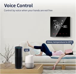 Slimme Thermostaathoes - Wifi Thermostaathoes - Verwarming Regelen - App Bediening - 3A/16A - Wit — thumbnail 4