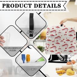 Keukenmachine Cover - Beschermhoes Mixer - Keuken Organisatie - Met Handige Zakken - 435x275x375 cm - Paddenstoel — thumbnail 2