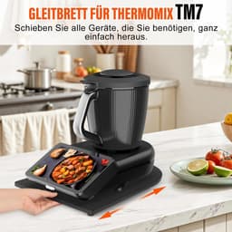 Keukenmachine Schuifplank - Rolplank Bamboe - Keuken Gemak - 360° Wielen - 40x28 cm - Zwart — thumbnail 4