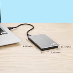 Externe Harde Schijf - Draagbare Opslag HDD - Bestanden Opslaan - Plug and Play - 2.5 Inch - Grijs — thumbnail 2