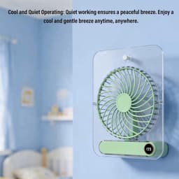 Opvouwbare transparante ventilator - 199 Standen - USB - Zomergebruik - Reizen, kamperen, wandelen — thumbnail 5