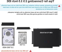 USB 3.0 IDE SATA Adapter voor 2.5 en 3.5 Inch HDD/SSD met 12V 2A Voeding, Compatibel met Windows en Mac, Snelle Gegevensoverdracht en Eenvoudige Installatie — thumbnail 2