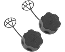 Dailygoods- Benzinetankdop 2 Stuks - Compatibel met Fuxtec/Güde/Rotfuchs - Kunststof - 47x19,5 mm - Schroefdraad 33,5 mm - Slijtvast - Brandstoftankdop