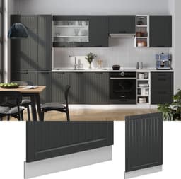 Vaatwasserpaneel - Keukenfront - Inbouwkeuken - Soft-close scharnieren - 60 cm breed - Antraciet — thumbnail 3