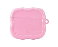 xoxo Wildhearts hoesje geschikt voor AirPods 4 - Bubble Blush - Ook als telefoonhoesje verkrijgbaar - Schokbestendige wavy case - Koptelefoonhoesje - Beschermhoes met golvend design - Roze