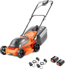 Accu Grasmaaier - Draadloze Grasmaaier - Gazon Onderhoud - Snijden tot aan de rand - 34cm Snijbreedte - Oranje Grijs — thumbnail 1