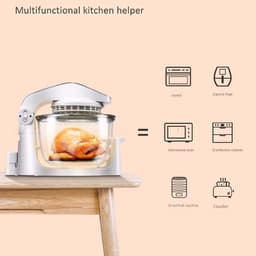 Heteluchtfriteuse - Airfryer Oven - Gezond Koken - Kijkvenster - 10 Liter — thumbnail 2