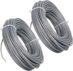 Grasmaaier Staalkabel Koord - Nylon Lijn - Gazon Onderhoud - Duurzaam Nylon Materiaal - 24m 2.0mm - Grijs — thumbnail 1