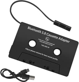 Cassette Adapter - Bluetooth Audio - Muziek Streamen - Ingebouwde Batterij - 12 cm - Zwart — thumbnail 1