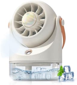 longziming -Draagbare Ventilator - Tafelventilator - Mistventilator - Waterkoeling Met Nevel - Verstelbare Luchtstroom - ABS Kunststof - Compact En Lichtgewicht - Ideaal Voor Reizen En Kantoor - 1 Stuk — thumbnail 1