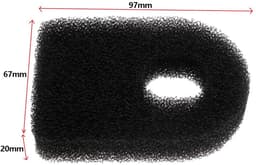 Dailygoods- Schuimluchtfilter 2 stuks - Compatibel met Atco/Commodore - Hoogte 97 mm - Breedte 67 mm - Dikte 20 mm - Duurzaam sponsmateriaal - Luchtfilter — thumbnail 4
