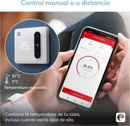 Intelligente Wifi Thermostaat - Slimme Thermostaat Verwarming - Energie Besparen - Open Raam Herkenning - Universeel - Wit — thumbnail 4
