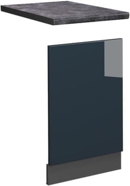 Vaatwasserpaneel Hoogglans Donkerblauw/Antraciet 45 cm Inbouwkeuken Voorpaneel — thumbnail 1