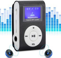MP3-speler - Muziekspeler - Met LCD-display en metalen clip - 1 stuks - Zwart — thumbnail 4