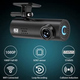 Dash Cam1080P WiFi Auto DVR Nachtzicht Smart APP-verbinding Dash Camera Recorder voor Voertuig — thumbnail 3
