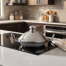 Signature Home, Tajinepan van Roestvrij Staal 26cm met Koepelvormig Stoomdeksel, Zilver — thumbnail 2