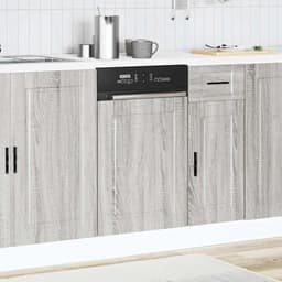 Vaatwasserpaneel - Inbouwpaneel Keuken - Keuken Moderniseren - Robuust Houtmateriaal - 45 cm Breed - Grijs Sonoma — thumbnail 3