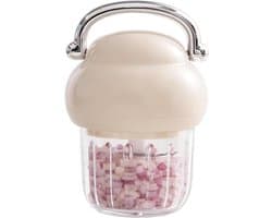 Elektrische Voedselhakker - Mini Keukenmachine - Snel Ingrediënten Hakken - Draadloos Gemak - 350ml - Beige